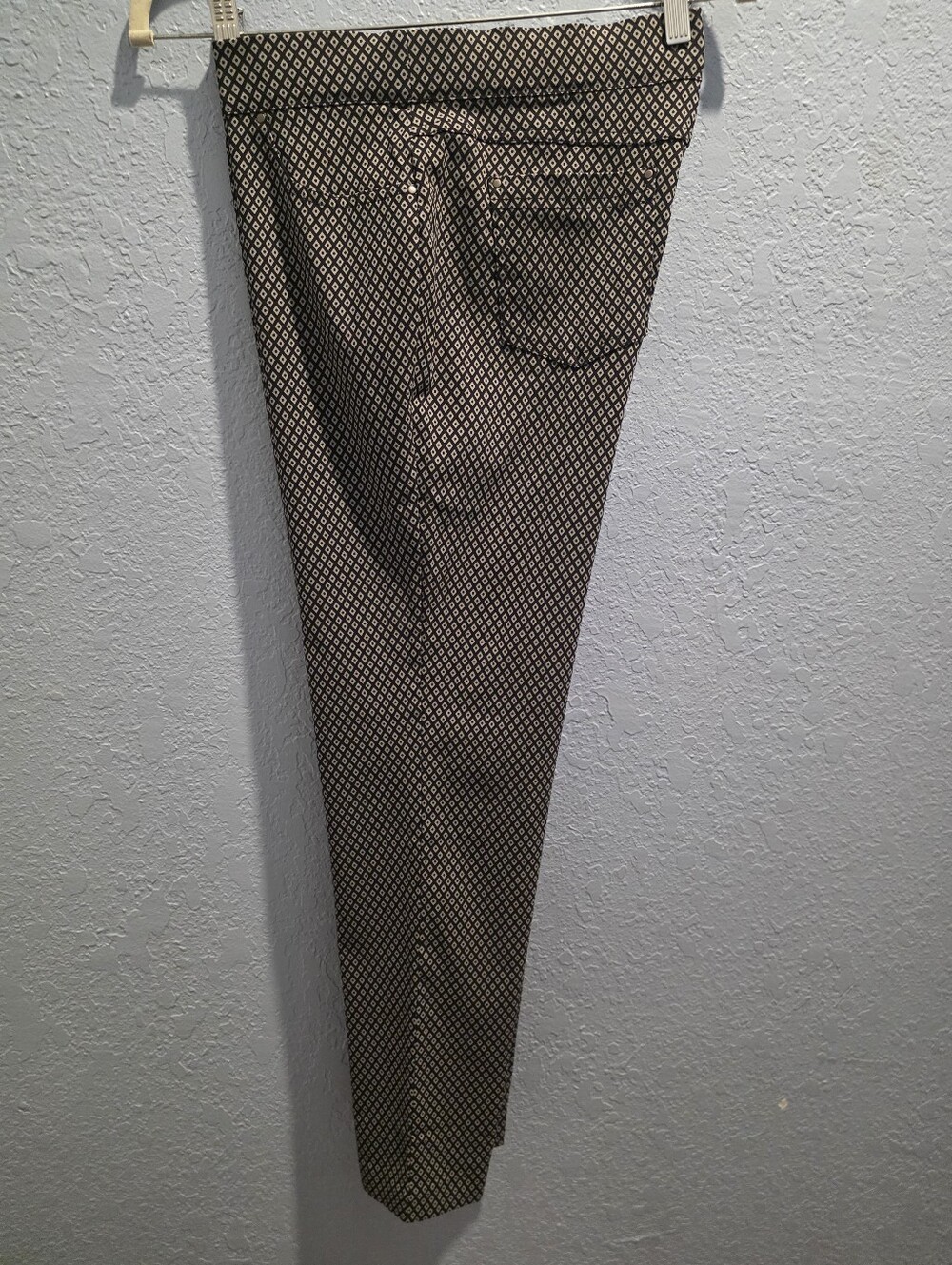 89th & Madison Geometric Pull-On Stretchy Dress Pants - Petite Large